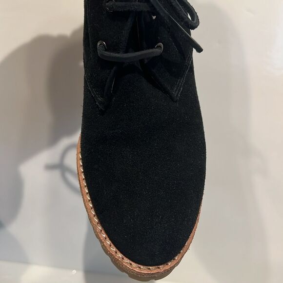Coach Karson Black Suede Wedge Bootie Size 6 - Picture 8 of 14